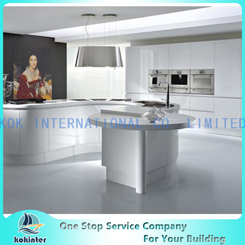 High glossy modern wood kitchen cabinets