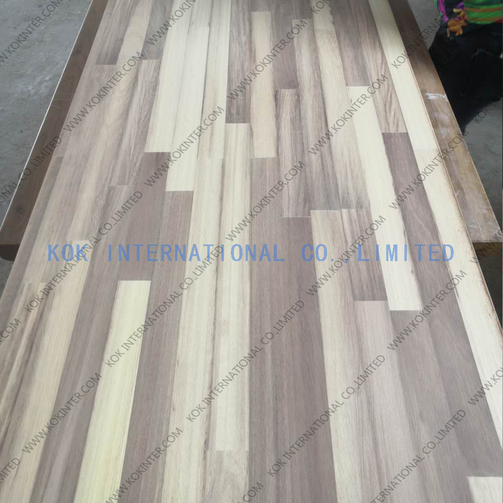  Iroko finger joint board panel for furniture worktop table tops butcher countertops